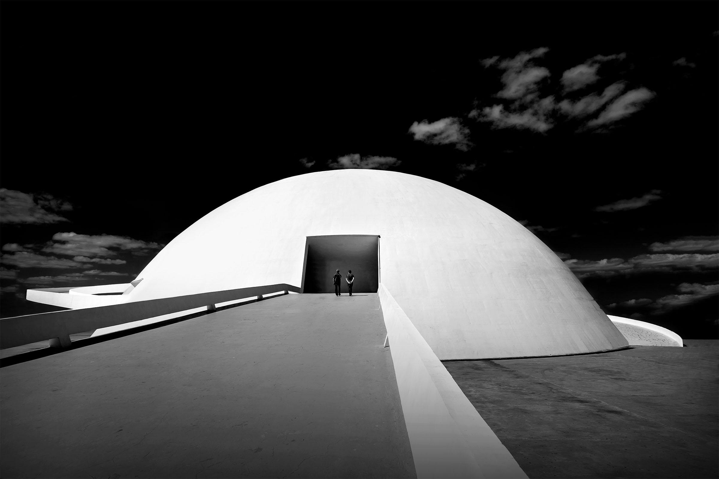 Gebouw van de architect/kunstenaar Oscar Niemeyer, National Congress Palace
